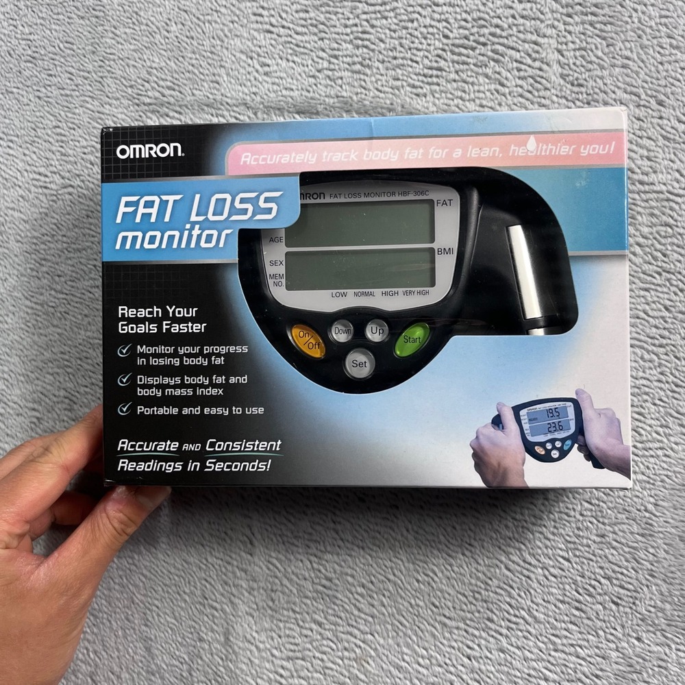 Omron HBF-306C Fat Loss Monitor Handheld Body Fat BMI Digital Scale Black